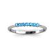 3 - Reina 2.00 mm Blue Topaz 7 Stone Wedding Band 