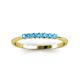 3 - Reina 2.00 mm Blue Topaz 7 Stone Wedding Band 