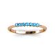 3 - Reina 2.00 mm Blue Topaz 7 Stone Wedding Band 