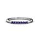 1 - Reina 2.00 mm Iolite 7 Stone Wedding Band 