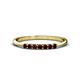 1 - Reina 2.00 mm Red Garnet 7 Stone Wedding Band 