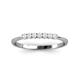 3 - Reina 2.00 mm White Sapphire 7 Stone Wedding Band 
