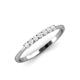 4 - Reina 2.00 mm White Sapphire 7 Stone Wedding Band 