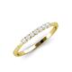 4 - Reina 2.00 mm White Sapphire 7 Stone Wedding Band 