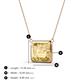 3 - Olivia 12x10 mm Emerald Cut Citrine East West Solitaire Pendant Necklace 