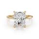 1 - Elodie 4.00 ct IGI Certified Lab Grown Diamond Radiant Shape (10.00x8.00 mm) Solitaire Engagement Ring 