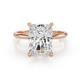 1 - Elodie 4.00 ct IGI Certified Lab Grown Diamond Radiant Shape (10.00x8.00 mm) Solitaire Engagement Ring 