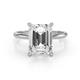 1 - Elodie 4.00 ct IGI Certified Emerald Shape Lab Grown Diamond (10.00x7.50 mm) Solitaire Engagement Ring 