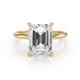1 - Elodie 4.00 ct IGI Certified Emerald Shape Lab Grown Diamond (10.00x7.50 mm) Solitaire Engagement Ring 