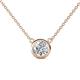 1 - Merilyn 2.00 ct IGI Certified Round Lab Grown Diamond Bezel Set Solitaire Pendant 
