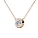 2 - Merilyn 2.00 ct IGI Certified Round Lab Grown Diamond Bezel Set Solitaire Pendant 