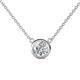 1 - Merilyn 1.50 ct IGI Certified Round Lab Grown Diamond Bezel Set Solitaire Pendant 