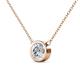 2 - Merilyn 3.00 ct IGI Certified Round Lab Grown Diamond Bezel Set Solitaire Pendant 