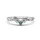 1 - Brielle Created Alexandrite accented Lab Grown Diamonds Wedding Band 