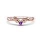 1 - Brielle Amethyst accented Lab Grown Diamonds Wedding Band 