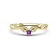 1 - Brielle Amethyst accented Lab Grown Diamonds Wedding Band 