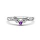 1 - Brielle Amethyst accented Lab Grown Diamonds Wedding Band 