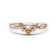 1 - Brielle Citrine accented Lab Grown Diamonds Wedding Band 