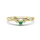 1 - Brielle Emerald accented Lab Grown Diamonds Wedding Band 