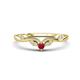 1 - Brielle Ruby accented Lab Grown Diamonds Wedding Band 