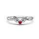 1 - Brielle Ruby accented Lab Grown Diamonds Wedding Band 