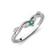 4 - Brielle Created Alexandrite accented Lab Grown Diamonds Wedding Band 