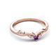 6 - Brielle Amethyst accented Lab Grown Diamonds Wedding Band 