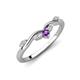 4 - Brielle Amethyst accented Lab Grown Diamonds Wedding Band 