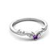 6 - Brielle Amethyst accented Lab Grown Diamonds Wedding Band 