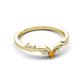 6 - Brielle Citrine accented Lab Grown Diamonds Wedding Band 
