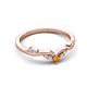 6 - Brielle Citrine accented Lab Grown Diamonds Wedding Band 