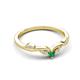 6 - Brielle Emerald accented Lab Grown Diamonds Wedding Band 