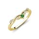 4 - Brielle Green Garnet accented Lab Grown Diamonds Wedding Band 