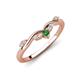 4 - Brielle Green Garnet accented Lab Grown Diamonds Wedding Band 
