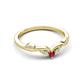 6 - Brielle Ruby accented Lab Grown Diamonds Wedding Band 