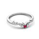 6 - Brielle Ruby accented Lab Grown Diamonds Wedding Band 