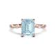 1 - Nuria 2.11 ctw Emerald Shape Aquamarine (9X7 mm) accented Natural Diamonds Engagement Ring 