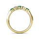 5 - Roena 3.40 mm Emerald and Diamond Wedding Band 