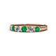 1 - Roena 3.40 mm Emerald and Diamond Wedding Band 
