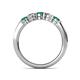 5 - Roena 3.40 mm Emerald and Diamond Wedding Band 