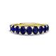 1 - Nola 1.98 ctw Oval Shape (4x3 mm) Blue Sapphire 9 Stone Wedding Band 