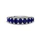 1 - Nola 1.98 ctw Oval Shape (4x3 mm) Blue Sapphire 9 Stone Wedding Band 