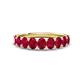1 - Nola 2.25 ctw Oval Shape (4x3 mm) Ruby 9 Stone Wedding Band 