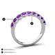 3 - Nola 1.53 ctw Oval Shape (4x3 mm) Amethyst 9 Stone Wedding Band 