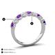 3 - Nola 1.45 ctw Oval Shape (4x3 mm) Amethyst and Lab Grown Diamonds 9 Stone Wedding Band 