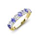 4 - Nola 1.60 ctw Oval Shape (4x3 mm) Tanzanite and Lab Grown Diamonds 9 Stone Wedding Band 
