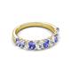 5 - Nola 1.60 ctw Oval Shape (4x3 mm) Tanzanite and Lab Grown Diamonds 9 Stone Wedding Band 