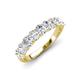 4 - Nola 1.35 ctw Oval Shape (4x3 mm) Lab Grown Diamonds 9 Stone Wedding Band 