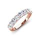 4 - Nola 1.35 ctw Oval Shape (4x3 mm) Lab Grown Diamonds 9 Stone Wedding Band 