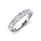 4 - Nola 1.35 ctw Oval Shape (4x3 mm) Lab Grown Diamonds 9 Stone Wedding Band 